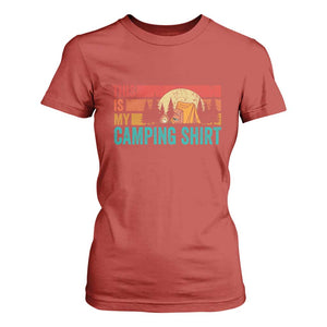 Funny Camper T Shirt For Women This Is My Camping Shirt TS14 Red Print Your Wear