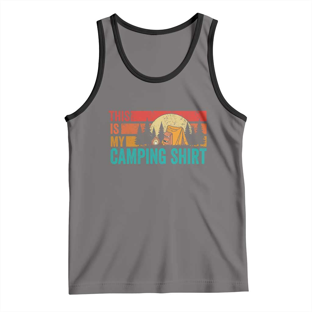 Funny Camper Tank Top This Is My Camping Shirt TS14 Deep Heather Black Print Your Wear