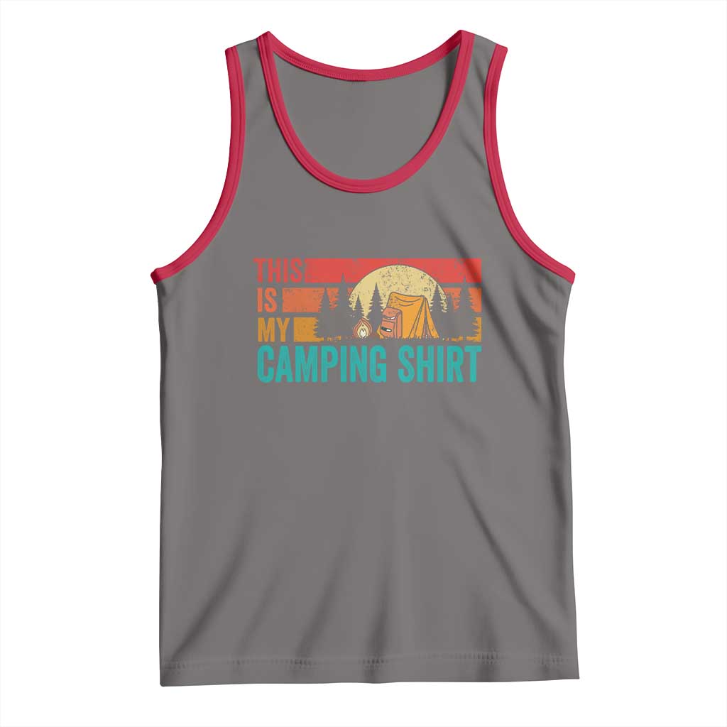Funny Camper Tank Top This Is My Camping Shirt TS14 Deep Heather Red Print Your Wear