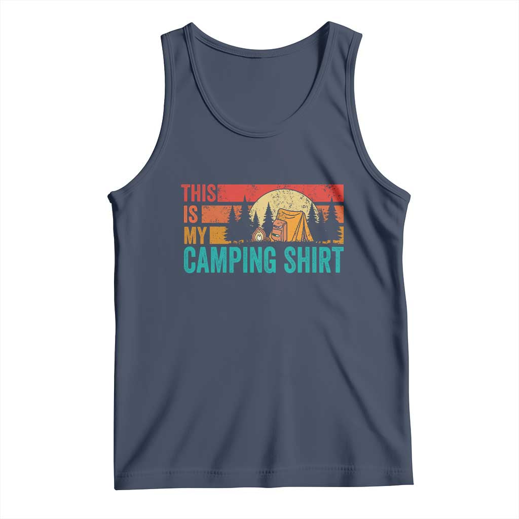 Funny Camper Tank Top This Is My Camping Shirt TS14 Navy Print Your Wear