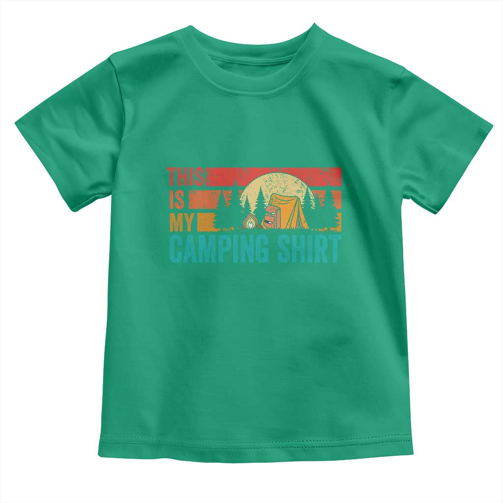 Funny Camper Toddler T Shirt This Is My Camping Shirt TS14 Irish Green Print Your Wear