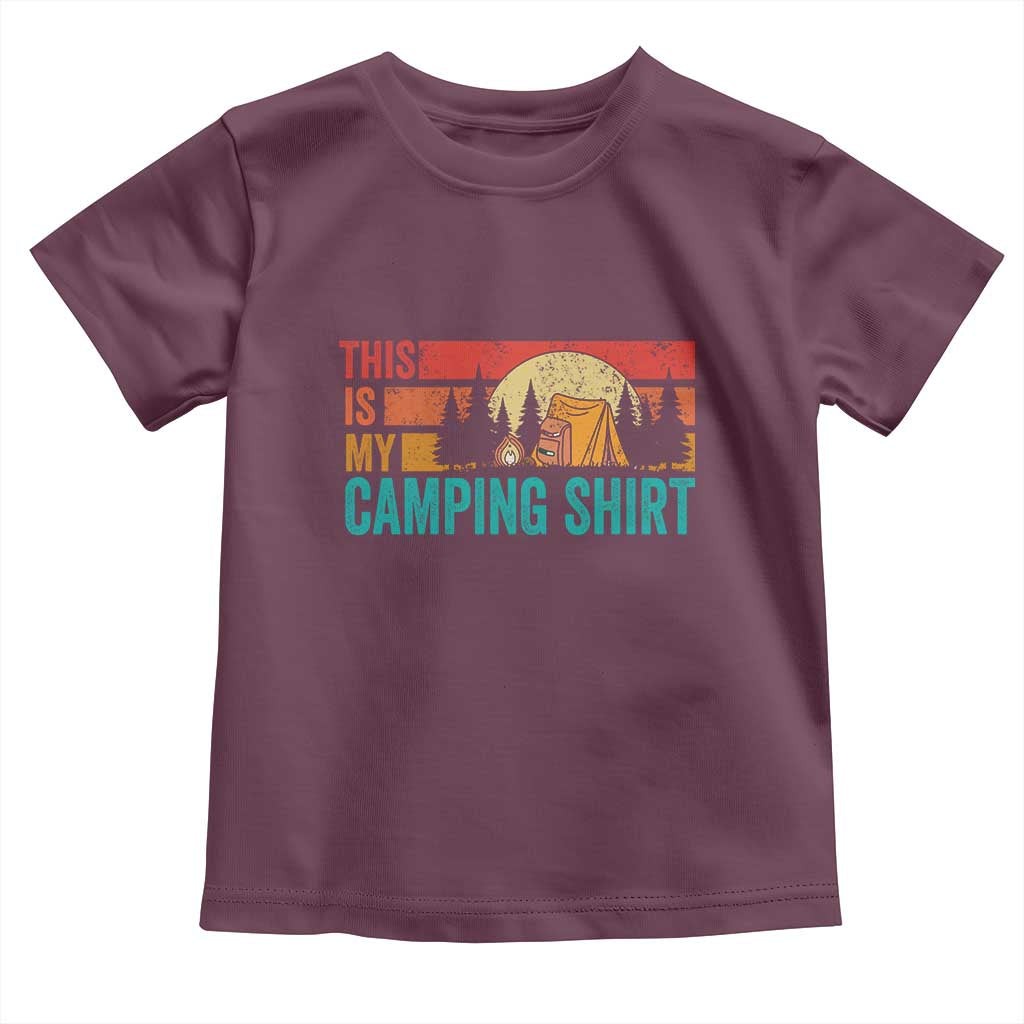 Funny Camper Toddler T Shirt This Is My Camping Shirt TS14 Maroon Print Your Wear