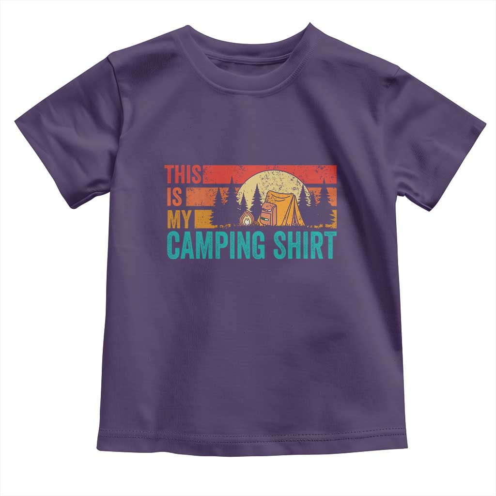 Funny Camper Toddler T Shirt This Is My Camping Shirt TS14 Purple Print Your Wear