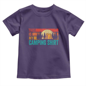 Funny Camper Toddler T Shirt This Is My Camping Shirt TS14 Purple Print Your Wear