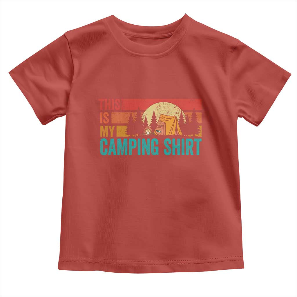 Funny Camper Toddler T Shirt This Is My Camping Shirt TS14 Red Print Your Wear