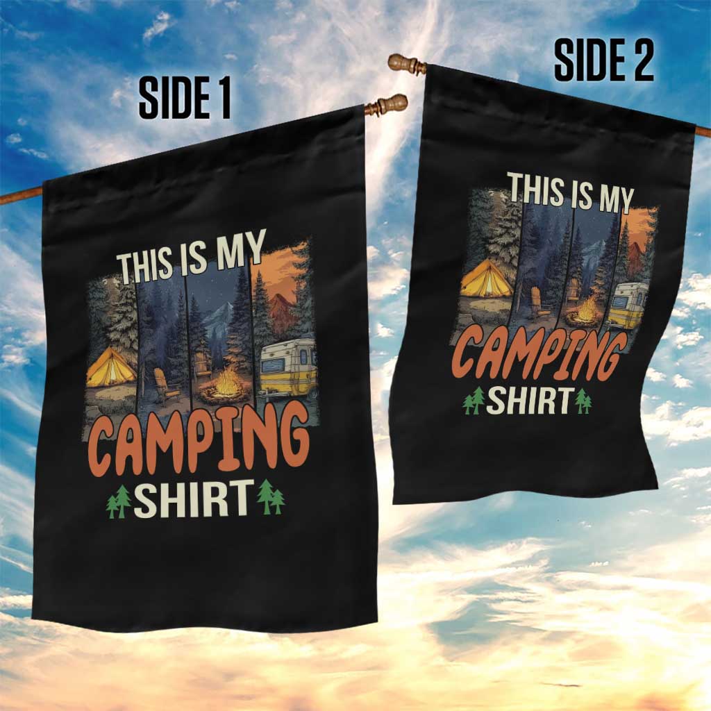 Funny Camper Glamper Garden Flag This Is My Camping Shirt TS14 Print Your Wear