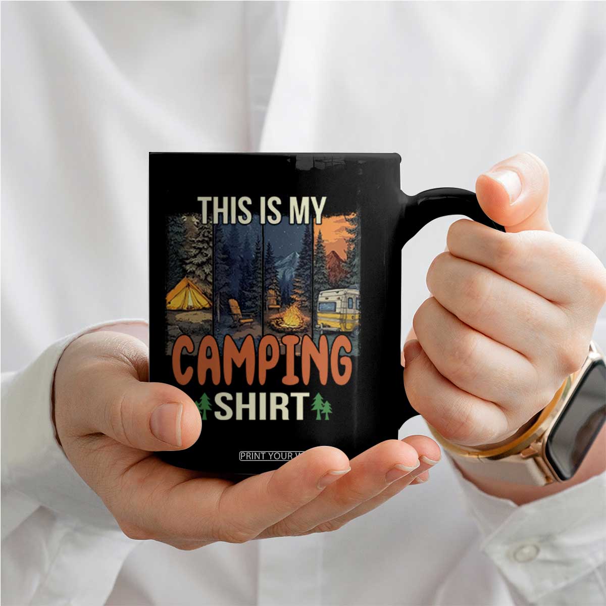 Funny Camper Glamper Coffee Mug This Is My Camping Shirt TS14 Print Your Wear