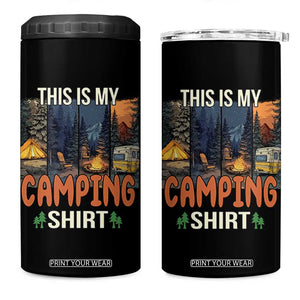 Funny Camper Glamper 4 in 1 Can Cooler Tumbler This Is My Camping Shirt TS14 One Size: 16 oz Black Print Your Wear