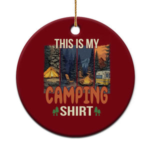 Funny Camper Glamper Ceramic Ornament This Is My Camping Shirt TS14 1pc Red Print Your Wear