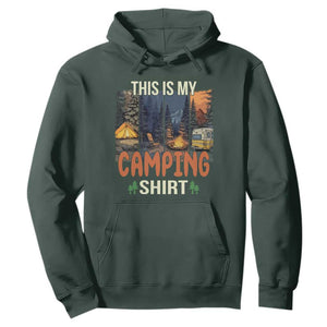 Funny Camper Glamper Hoodie This Is My Camping Shirt TS14 Dark Forest Green Print Your Wear
