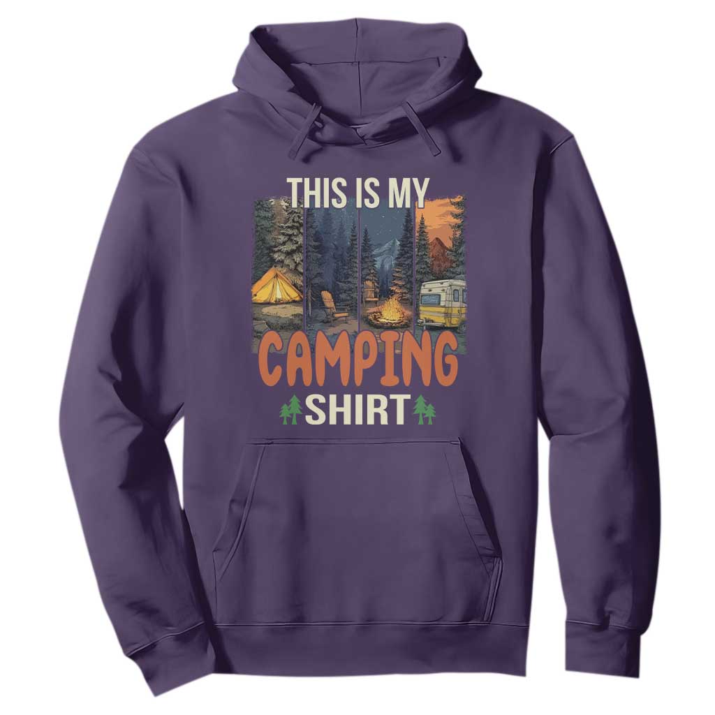 Funny Camper Glamper Hoodie This Is My Camping Shirt TS14 Purple Print Your Wear