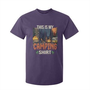 Funny Camper Glamper T Shirt For Kid This Is My Camping Shirt TS14 Purple Print Your Wear