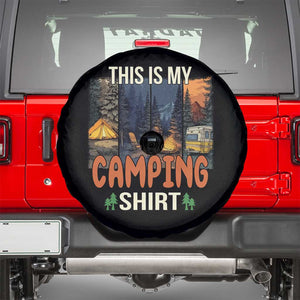 Funny Camper Glamper Spare Tire Cover This Is My Camping Shirt TS14 Black Print Your Wear