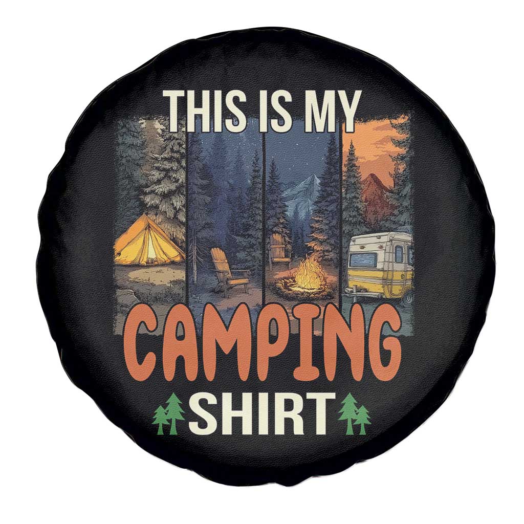 Funny Camper Glamper Spare Tire Cover This Is My Camping Shirt TS14 Print Your Wear