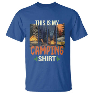 Funny Camper Glamper T Shirt This Is My Camping Shirt TS14 Royal Blue Print Your Wear