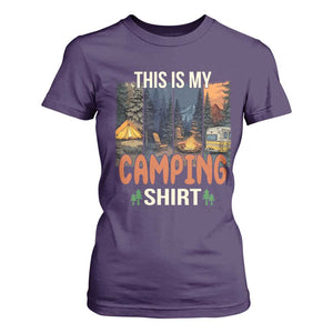 Funny Camper Glamper T Shirt For Women This Is My Camping Shirt TS14 Purple Print Your Wear