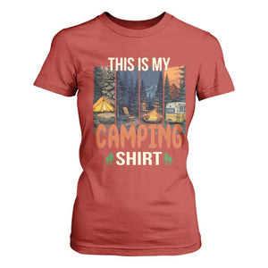 Funny Camper Glamper T Shirt For Women This Is My Camping Shirt TS14 Red Print Your Wear