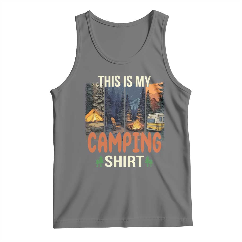 Funny Camper Glamper Tank Top This Is My Camping Shirt TS14 Black Heather Print Your Wear