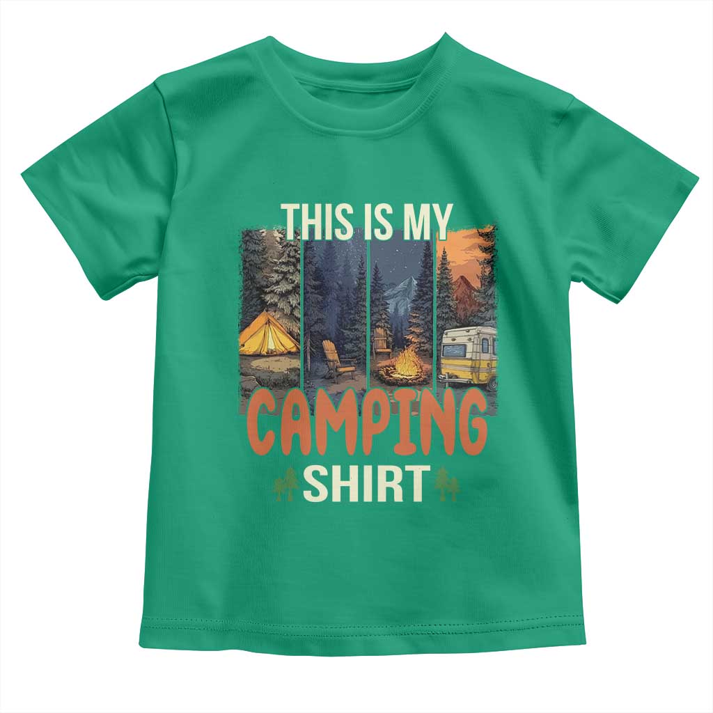 Funny Camper Glamper Toddler T Shirt This Is My Camping Shirt TS14 Irish Green Print Your Wear