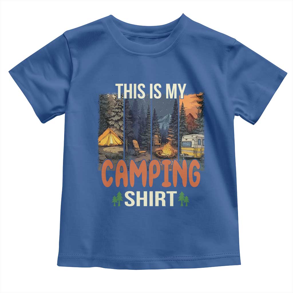 Funny Camper Glamper Toddler T Shirt This Is My Camping Shirt TS14 Royal Blue Print Your Wear