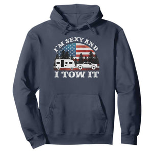 Funny Camping RV Camper Truck Hoodie I Am Sexy And I Tow It TS14 Navy Print Your Wear