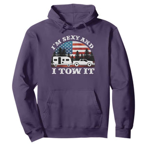 Funny Camping RV Camper Truck Hoodie I Am Sexy And I Tow It TS14 Purple Print Your Wear