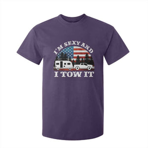 Funny Camping RV Camper Truck T Shirt For Kid I Am Sexy And I Tow It TS14 Purple Print Your Wear