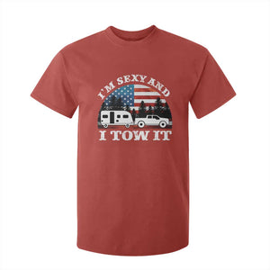 Funny Camping RV Camper Truck T Shirt For Kid I Am Sexy And I Tow It TS14 Red Print Your Wear