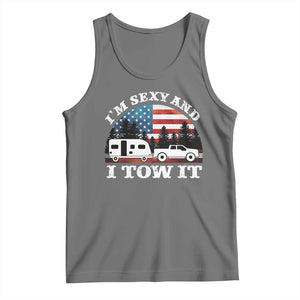 Funny Camping RV Camper Truck Tank Top I Am Sexy And I Tow It TS14 Black Heather Print Your Wear