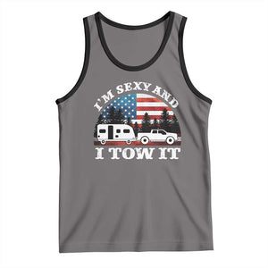 Funny Camping RV Camper Truck Tank Top I Am Sexy And I Tow It TS14 Deep Heather Black Print Your Wear
