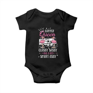 Funny Camping RV Baby Onesie Camper Queen Classy Sassy And A Bit Smart Assy TS14 Black Print Your Wear