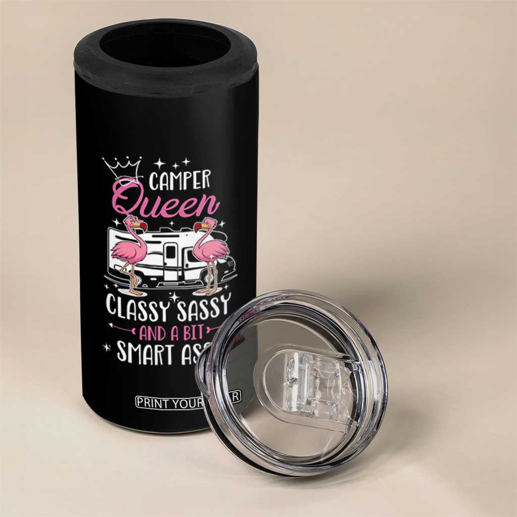 Funny Camping RV 4 in 1 Can Cooler Tumbler Camper Queen Classy Sassy And A Bit Smart Assy TS14 Print Your Wear