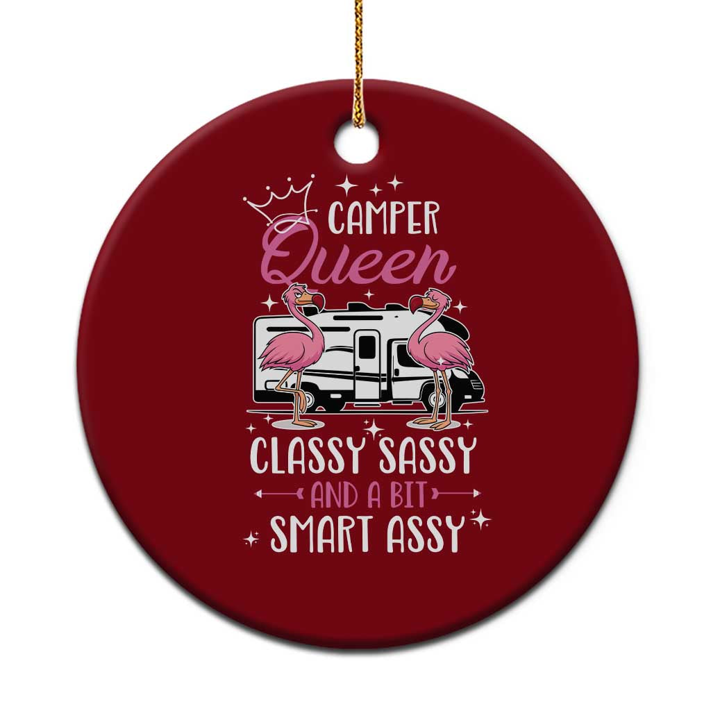 Funny Camping RV Ceramic Ornament Camper Queen Classy Sassy And A Bit Smart Assy TS14 1pc Red Print Your Wear