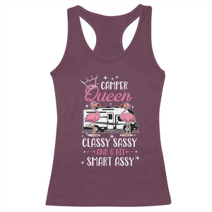 Funny Camping RV Racerback Tank Top Camper Queen Classy Sassy And A Bit Smart Assy TS14 Maroon Print Your Wear