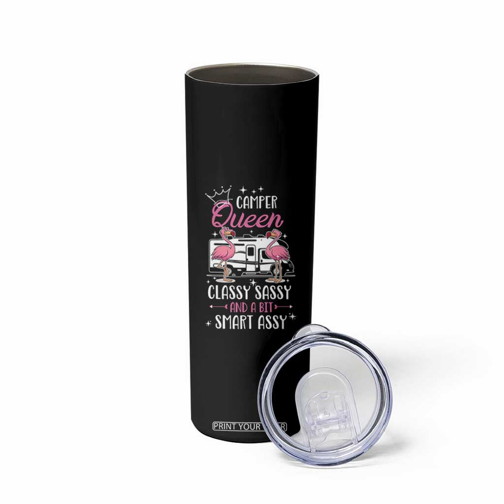 Funny Camping RV Skinny Tumbler Camper Queen Classy Sassy And A Bit Smart Assy TS14 Print Your Wear