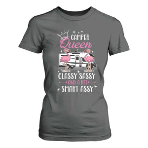 Funny Camping RV T Shirt For Women Camper Queen Classy Sassy And A Bit Smart Assy TS14 Dark Heather Print Your Wear