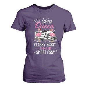 Funny Camping RV T Shirt For Women Camper Queen Classy Sassy And A Bit Smart Assy TS14 Purple Print Your Wear