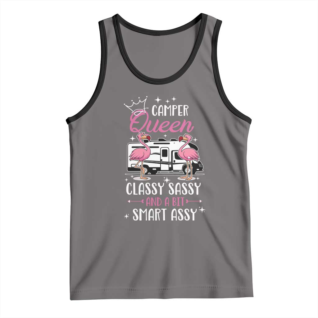 Funny Camping RV Tank Top Camper Queen Classy Sassy And A Bit Smart Assy TS14 Deep Heather Black Print Your Wear