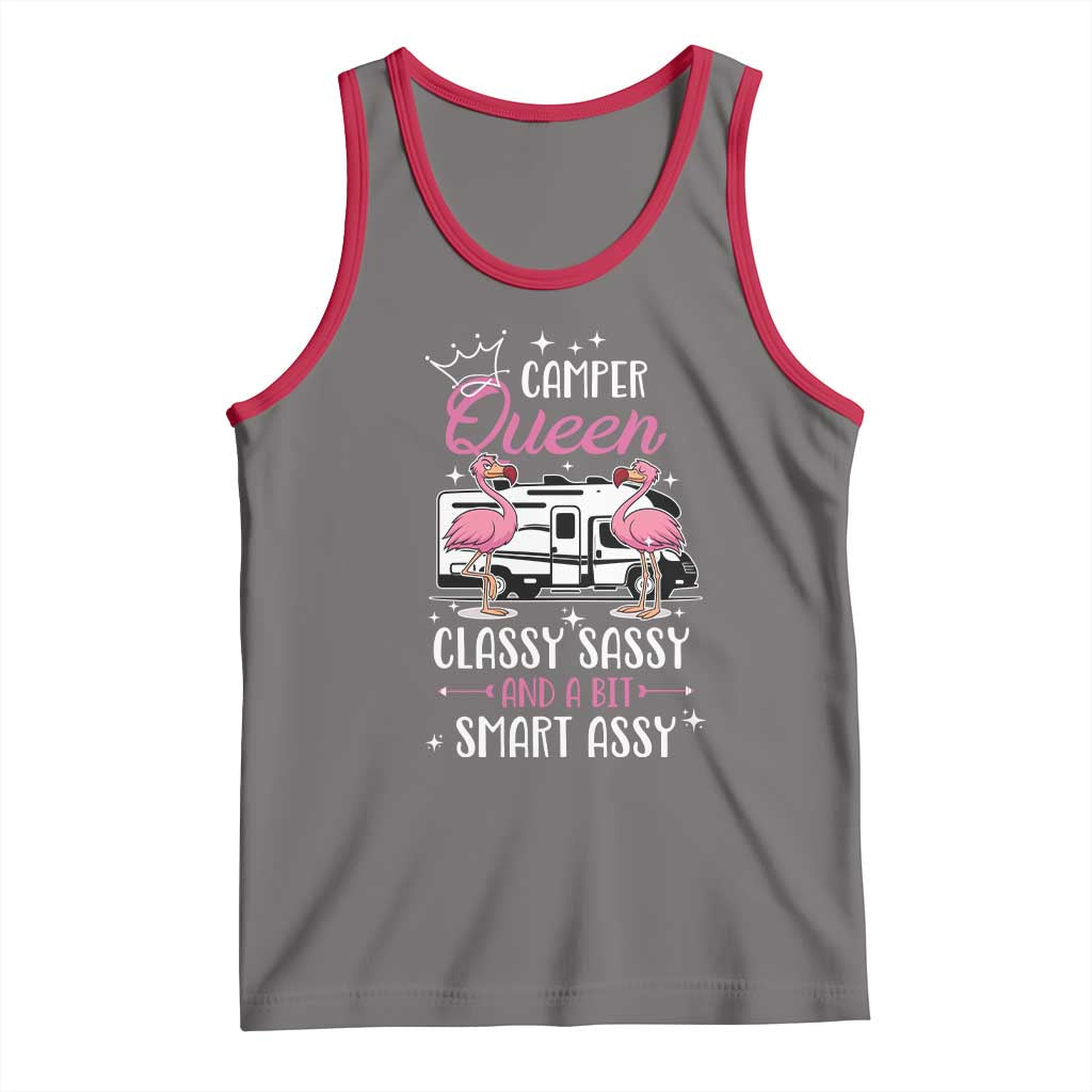Funny Camping RV Tank Top Camper Queen Classy Sassy And A Bit Smart Assy TS14 Deep Heather Red Print Your Wear