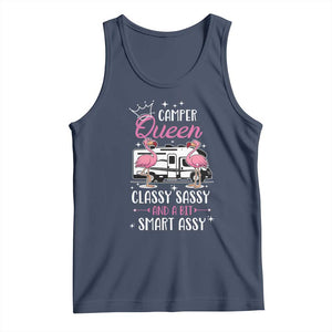 Funny Camping RV Tank Top Camper Queen Classy Sassy And A Bit Smart Assy TS14 Navy Print Your Wear