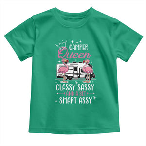 Funny Camping RV Toddler T Shirt Camper Queen Classy Sassy And A Bit Smart Assy TS14 Irish Green Print Your Wear