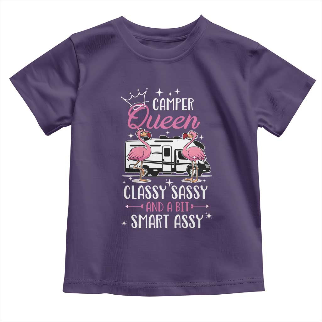 Funny Camping RV Toddler T Shirt Camper Queen Classy Sassy And A Bit Smart Assy TS14 Purple Print Your Wear