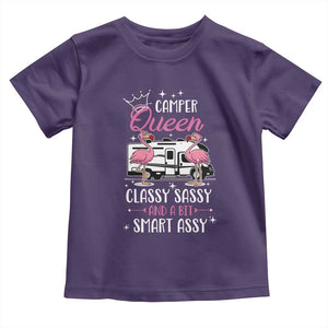 Funny Camping RV Toddler T Shirt Camper Queen Classy Sassy And A Bit Smart Assy TS14 Purple Print Your Wear