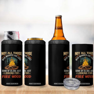Funny Camping 4 in 1 Can Cooler Tumbler Not All Those Who Wander Are Lost TS14 Print Your Wear