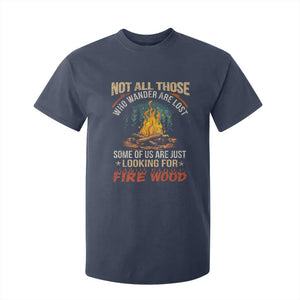 Funny Camping T Shirt For Kid Not All Those Who Wander Are Lost TS14 Navy Print Your Wear