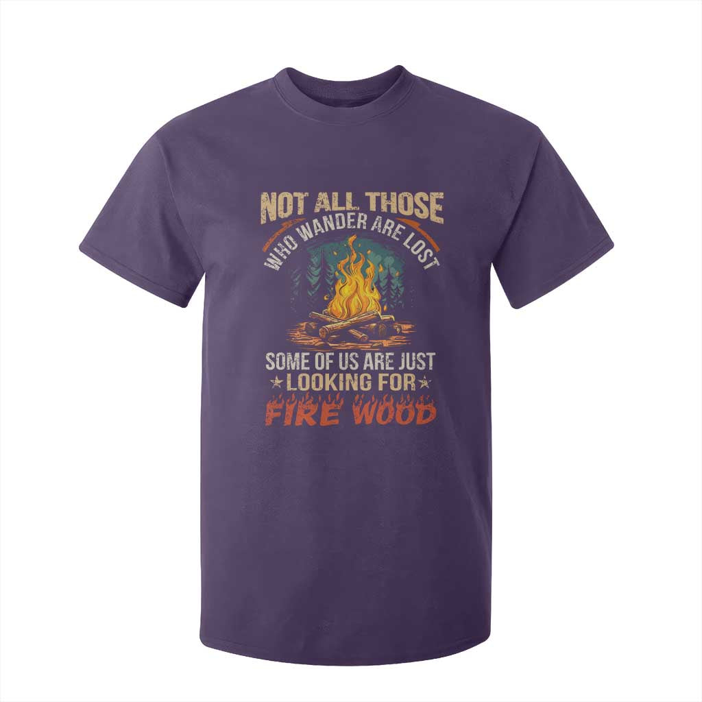 Funny Camping T Shirt For Kid Not All Those Who Wander Are Lost TS14 Purple Print Your Wear