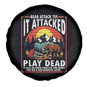 Funny Camping Hiking Sarcastic Spare Tire Cover Bear Attack Tip TS14 Print Your Wear