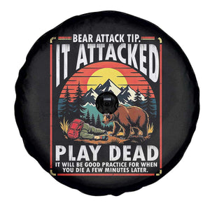 Funny Camping Hiking Sarcastic Spare Tire Cover Bear Attack Tip TS14 Print Your Wear