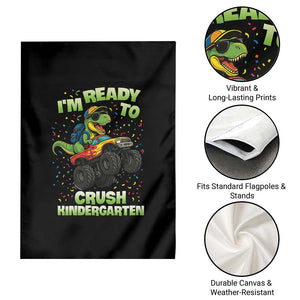 Back To School Boy Dinosaur Garden Flag I Am Ready To Crush Kindergarten TS14 Print Your Wear