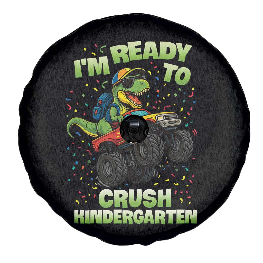 Back To School Boy Dinosaur Spare Tire Cover I Am Ready To Crush Kindergarten TS14 Print Your Wear